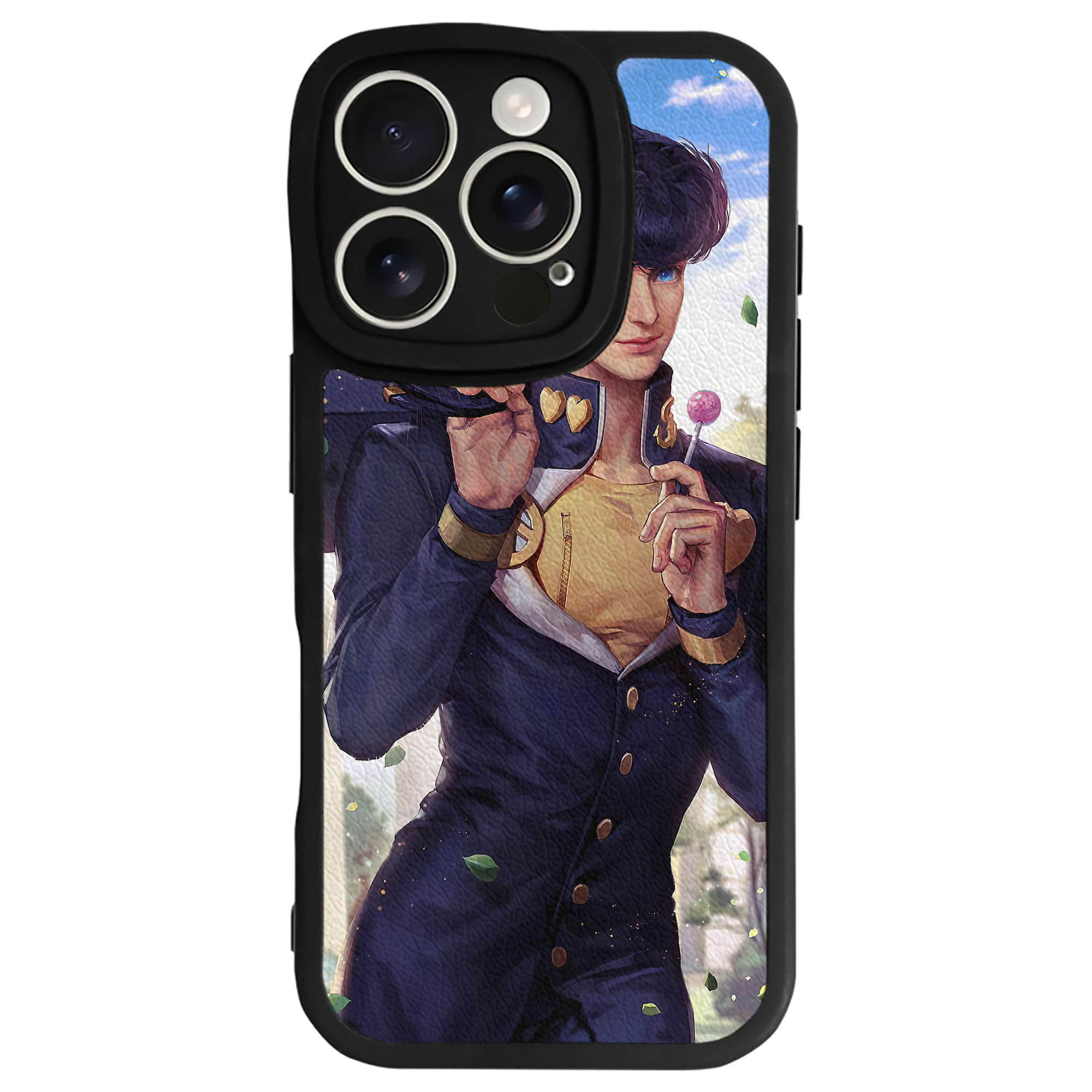 （画像用） ジョジョの奇妙な冒険 JoJo's Bizarre Adventure 【iPhone 16シリーズ対応】シリコンスマホケース（レザー調） 材質：シリコン